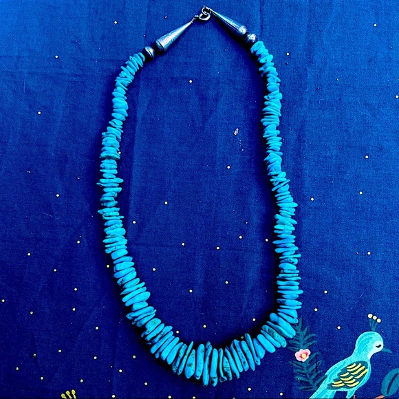 Turquoise and Sterling Silver necklace - Picture 5 of 13